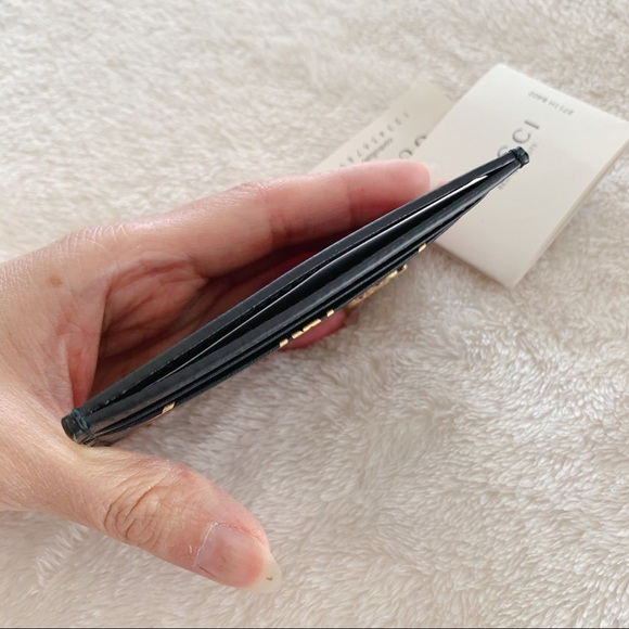 NWT Authentic Gucci Gold GG Prints Card Holder - Picture 3 of 6